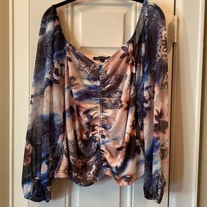 Boston Proper sz L worn 1 time beautiful blues, pink & gray